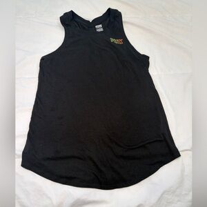 PINK Victoria Secret | black sleeveless tank top with cut-out back